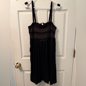 Torrid Black Super Soft Dress with Colorful Stripes